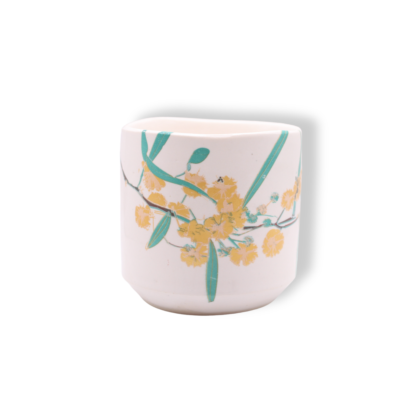 Blue House Porcelain White Latte Cup | Wattle #1