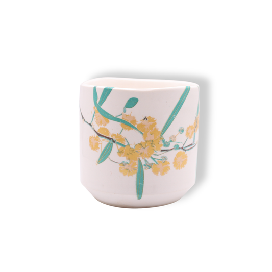 Blue House Porcelain White Latte Cup | Wattle #1