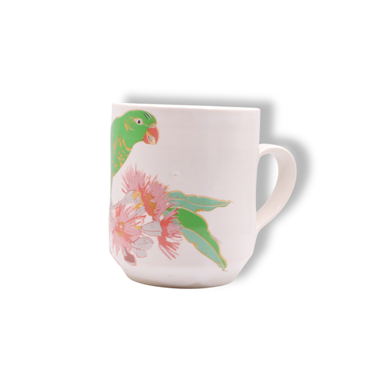 Blue House Porcelain White Mug | Scaly-breasted Lorikeet #1