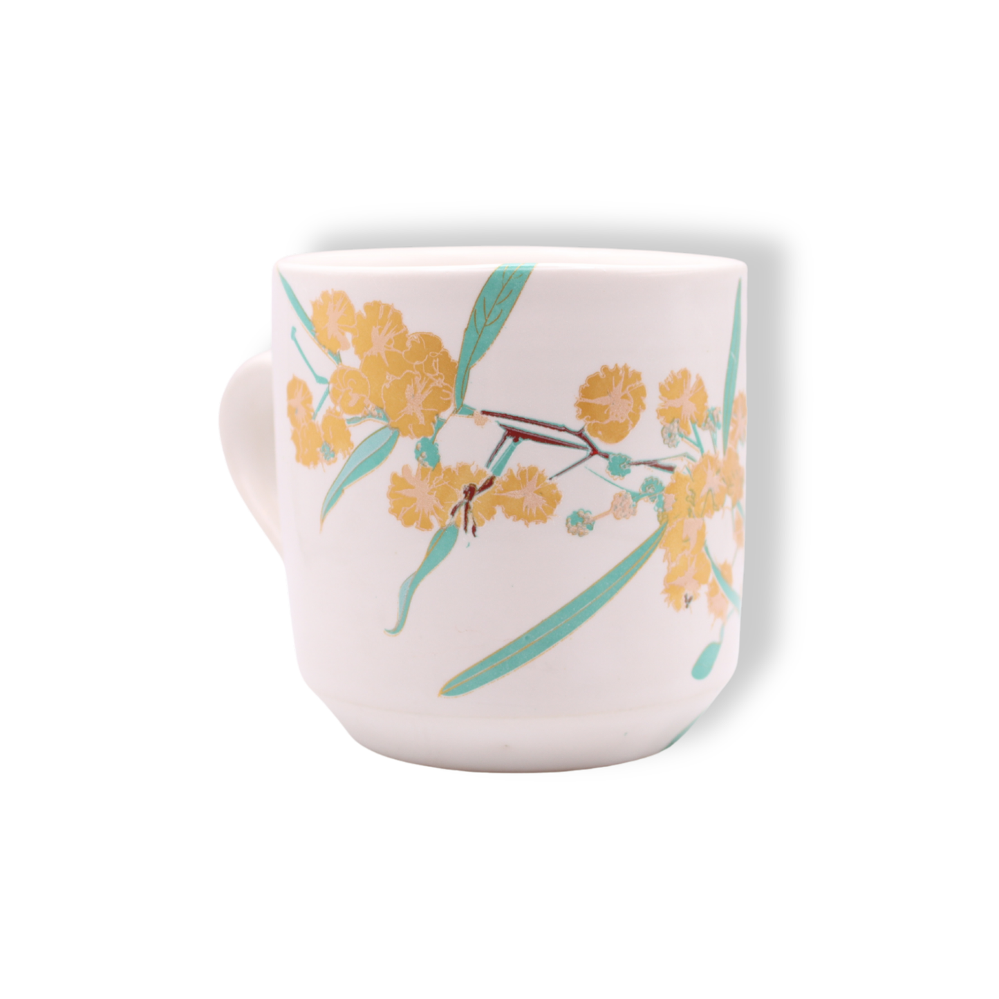 Blue House Porcelain White Mug | Wattle #2