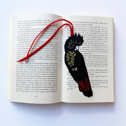 Denz Bookmark | Red Tail Black Cockatoo
