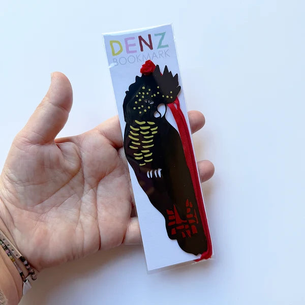 Denz Bookmark | Red Tail Black Cockatoo