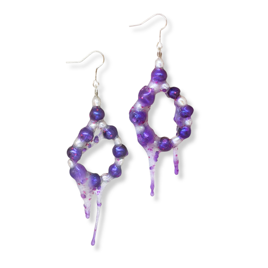 Burnished Jewellery Earrings | Lavender Evening Halo Goo