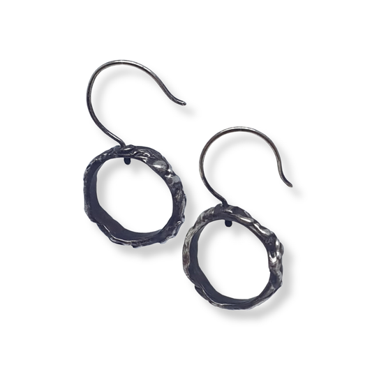 Burnished Jewellery Earrings | Scribbly Gum Hoops