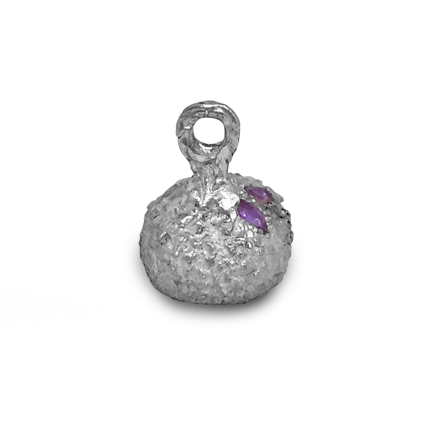 Burnished Jewellery Pendant | Hollow Amethyst