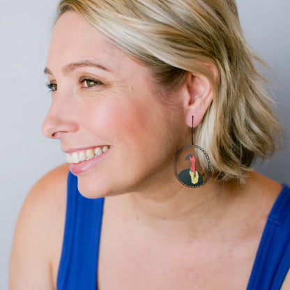 Denz Midi Bush Turkey Earrings