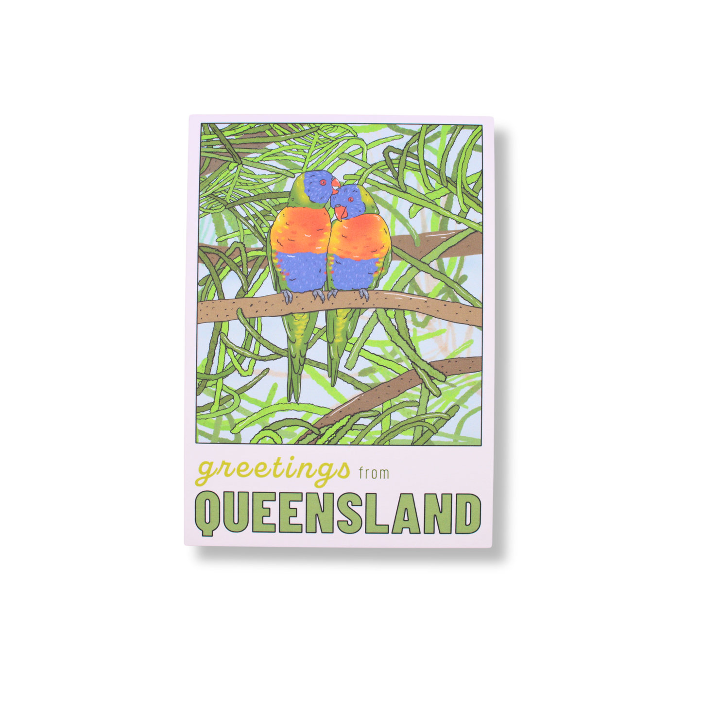 Busy Head Postcard | Rainbow Lorikeets