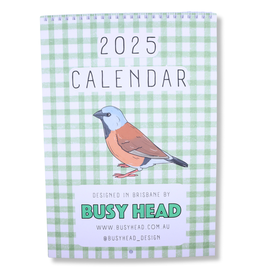 Busy Head Wall Calendar 2025