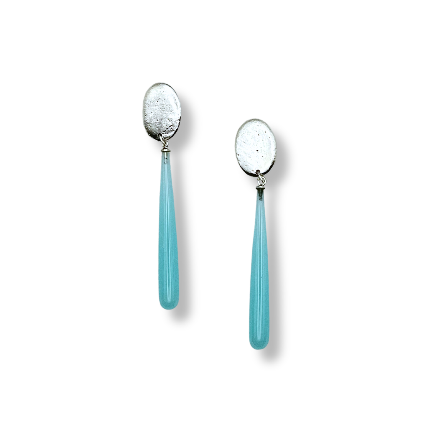 C.K.D. Sterling Silver with Chalcedony Drops | Blue