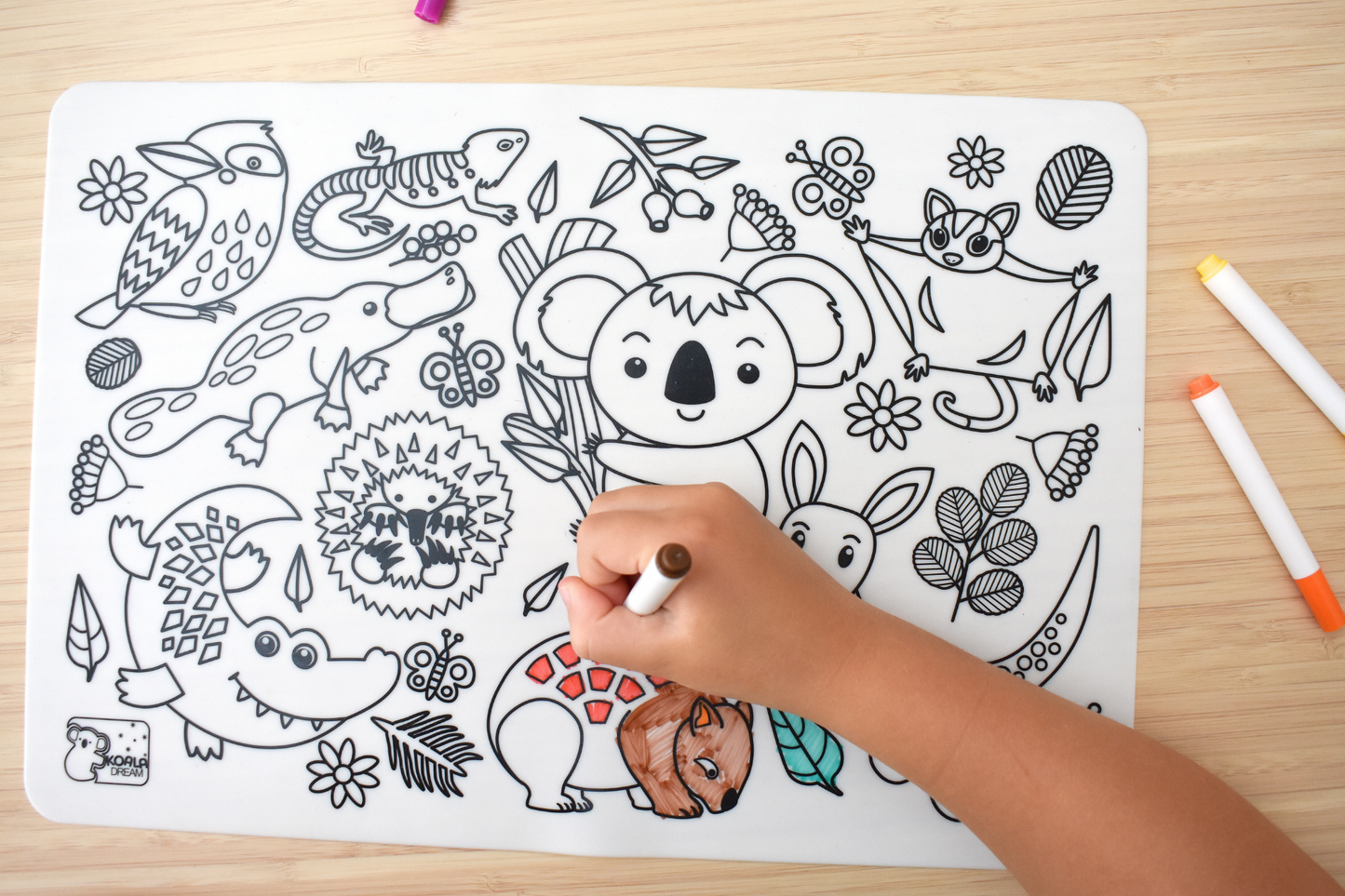 Koala Dream Reusable Silicone Drawing Mat | Australian Animals