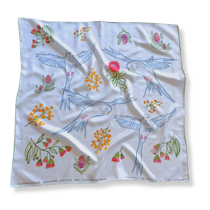 Catherine Baudet Silk Scarf | Budgerigar