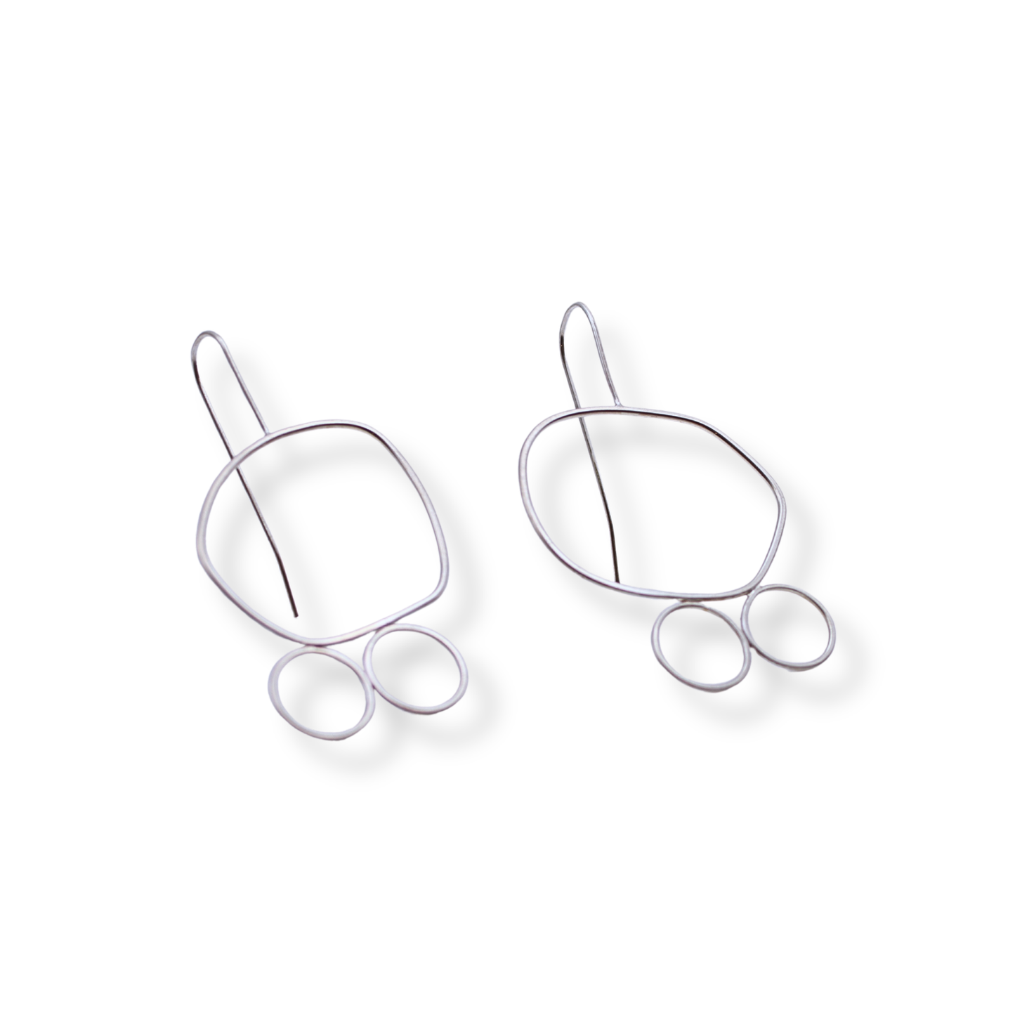 Chloë Waddell Sterling Silver Frame Earrings Large | #17