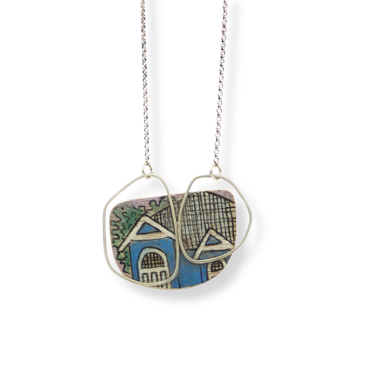 Chloë Waddell Plywood Pendant Necklace Large | #1
