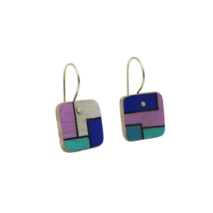 Chloë Waddell Hand-Coloured Plywood Earring X-Small | #3