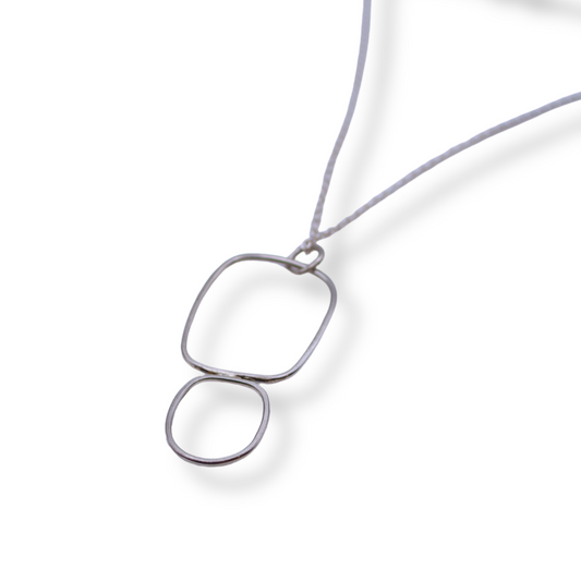 Chloë Waddell Sterling Silver Frame Necklace Large | #1