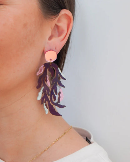Flowature Fern Earrings |  Amethyst