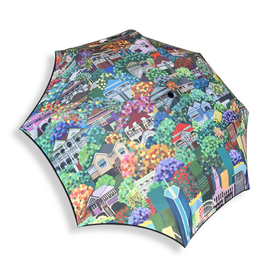 Debra Hood UV Protective Umbrella | Saffron Sunset - Foldable