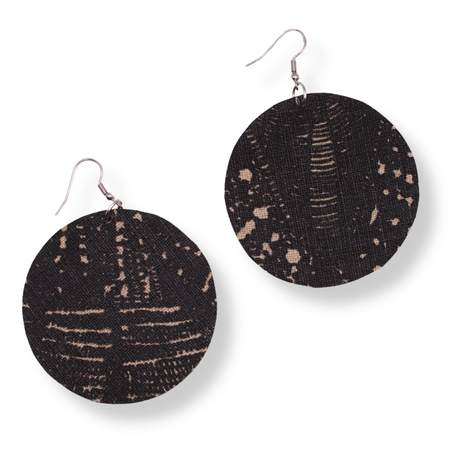 Delvene Cockatoo-Collins Textile Dangle Earrings | #1