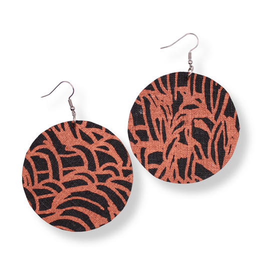 Delvene Cockatoo-Collins Textile Dangle Earrings | #11