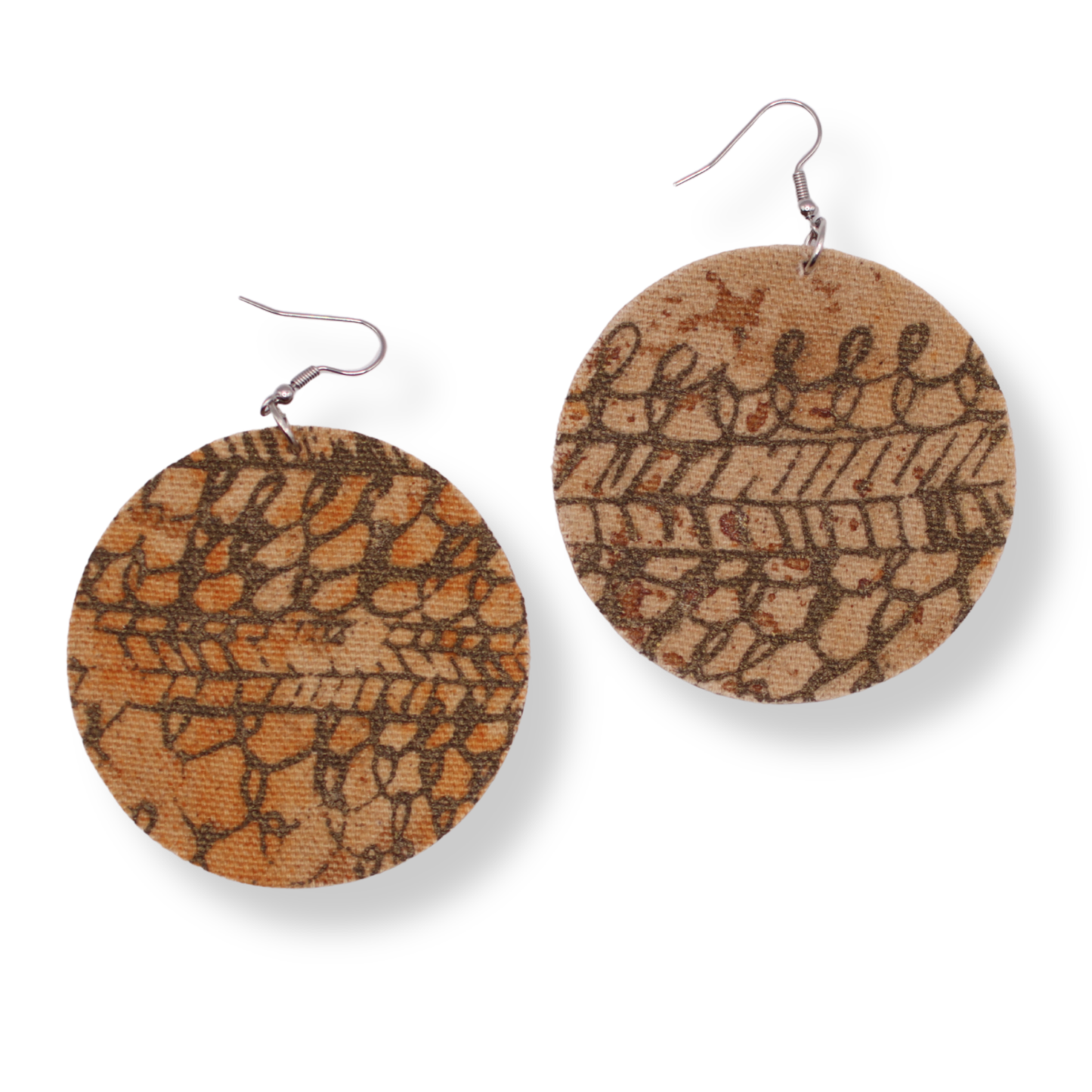 Delvene Cockatoo-Collins Textile Dangle Earrings | #12