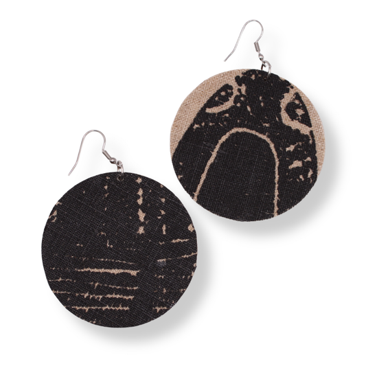 Delvene Cockatoo-Collins Textile Dangle Earrings | #15