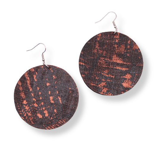 Delvene Cockatoo-Collins Textile Dangle Earrings | #2