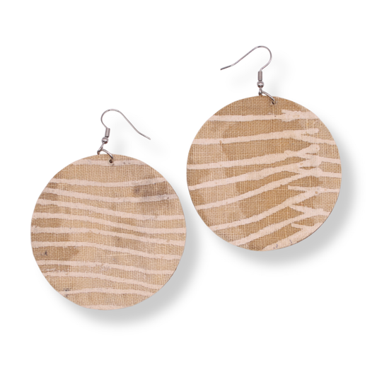 Delvene Cockatoo-Collins Textile Dangle Earrings | #6