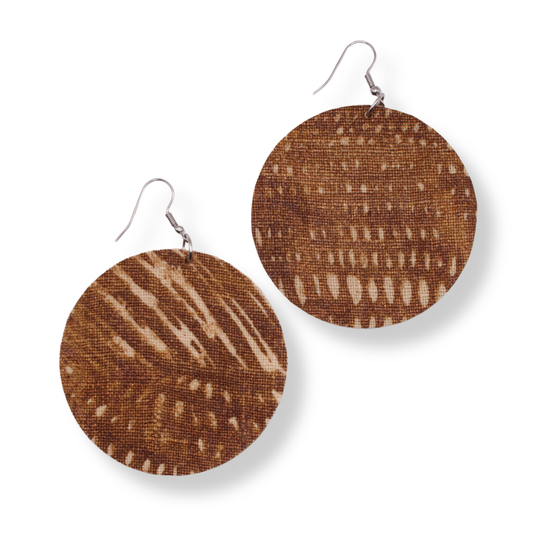 Delvene Cockatoo-Collins Textile Dangle Earrings | #8