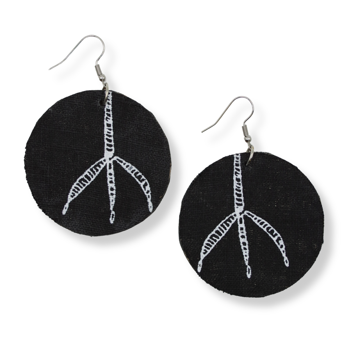 Delvene Cockatoo-Collins Textile Dangle Earrings Medium | #2