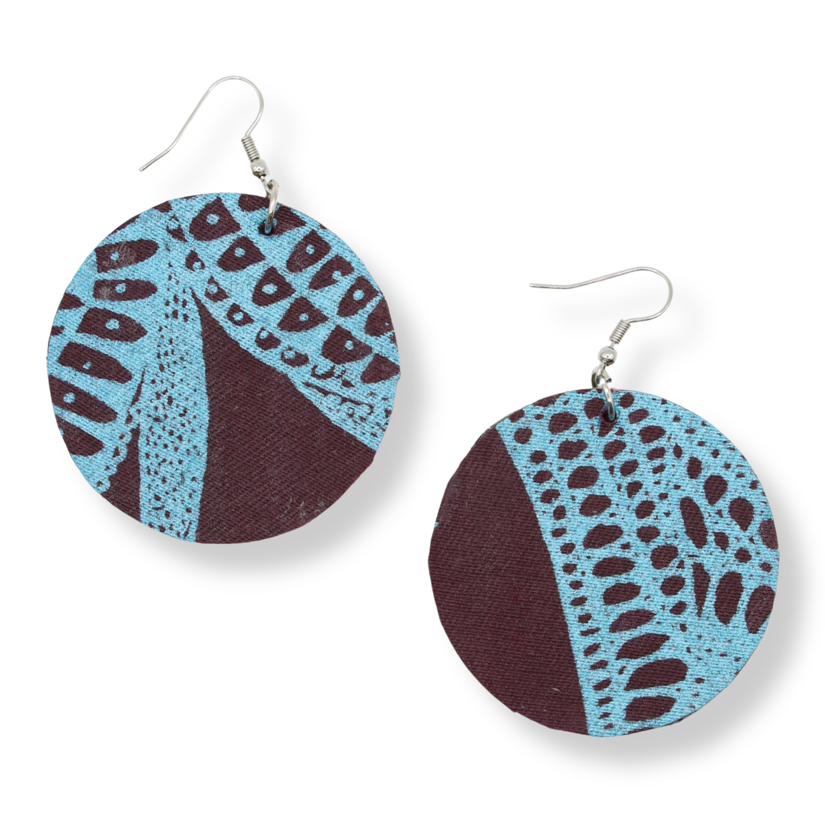 Delvene Cockatoo-Collins Textile Dangle Earrings Medium | #3