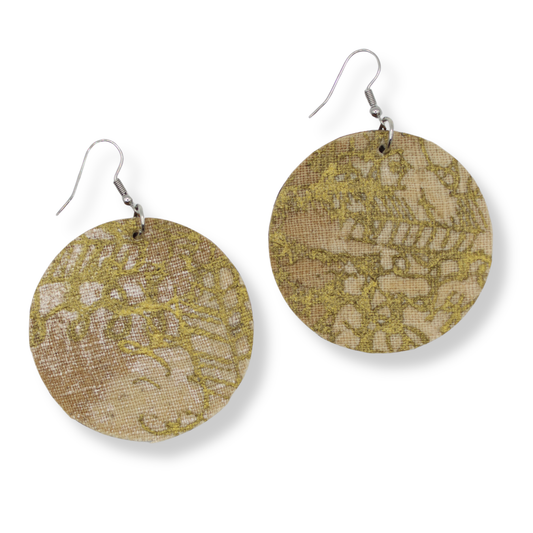 Delvene Cockatoo-Collins Textile Dangle Earrings Medium | #4