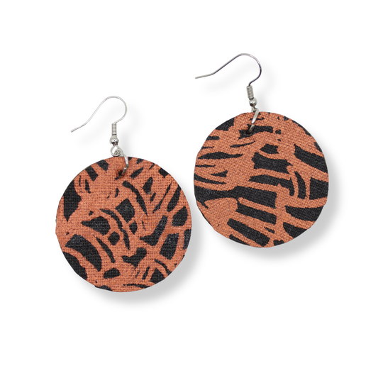 Delvene Cockatoo-Collins Textile Dangle Earrings Small | #2