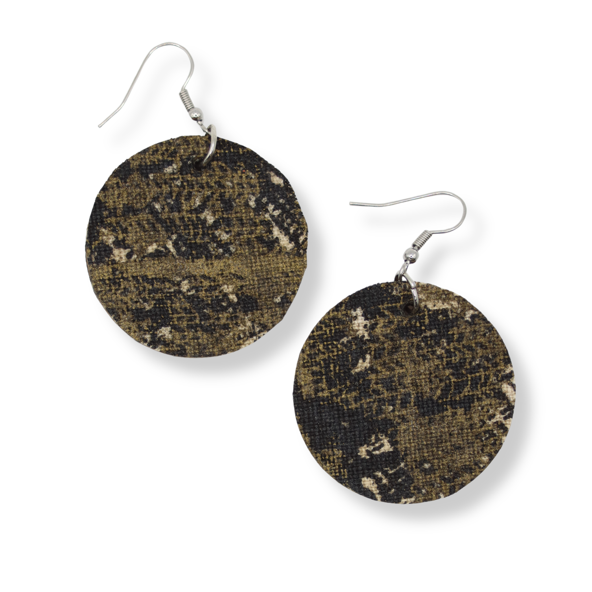 Delvene Cockatoo-Collins Textile Dangle Earrings Small | #4