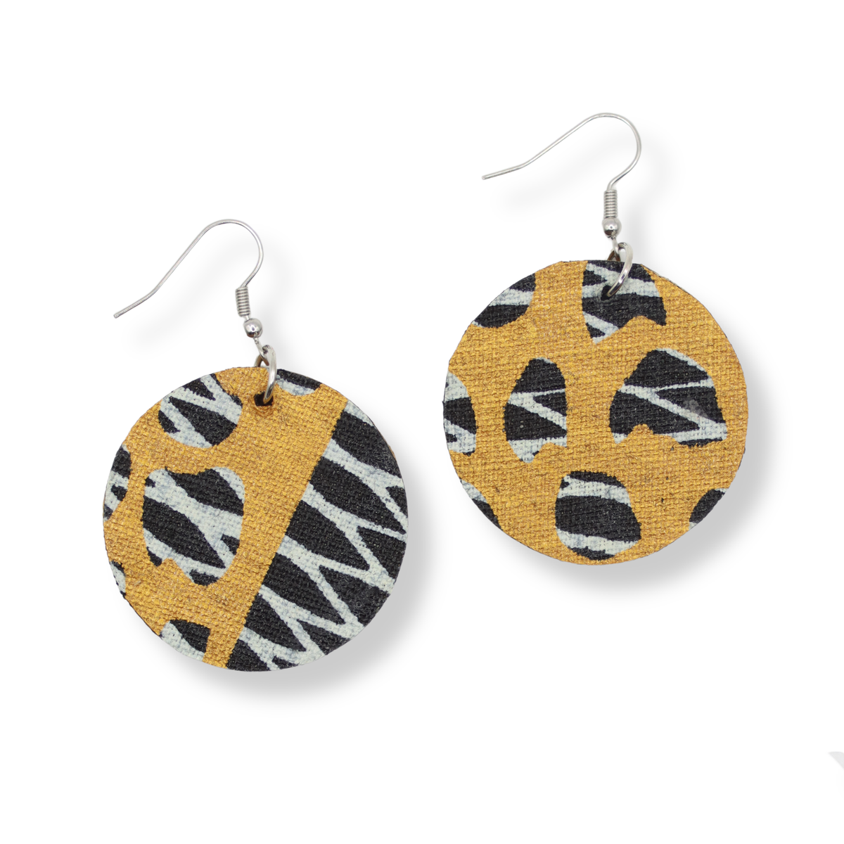 Delvene Cockatoo-Collins Textile Dangle Earrings Small | #5