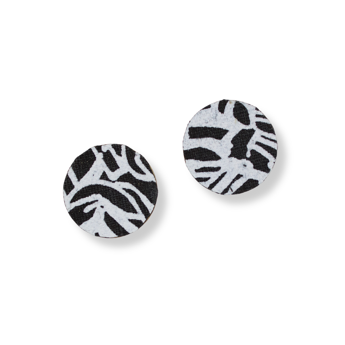 Delvene Cockatoo-Collins Textile Stud Earrings | #2