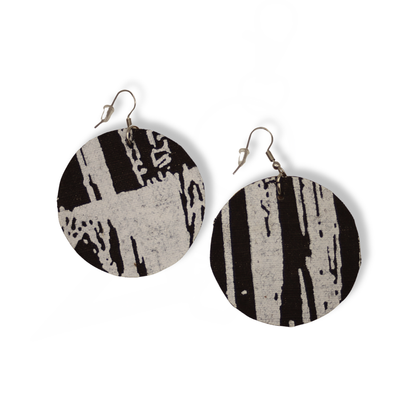 Delvene Cockatoo-Collins Textile Dangle Earrings Small | #3