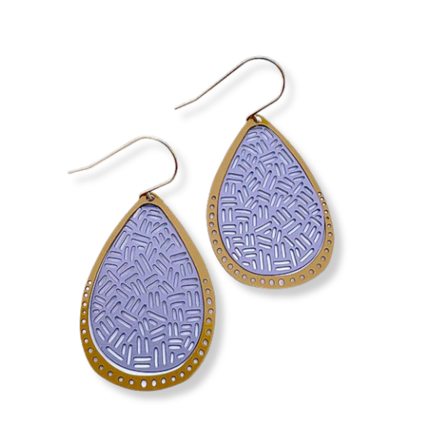 Denz Boho Colour Pop Earrings | Mustard & Lilac