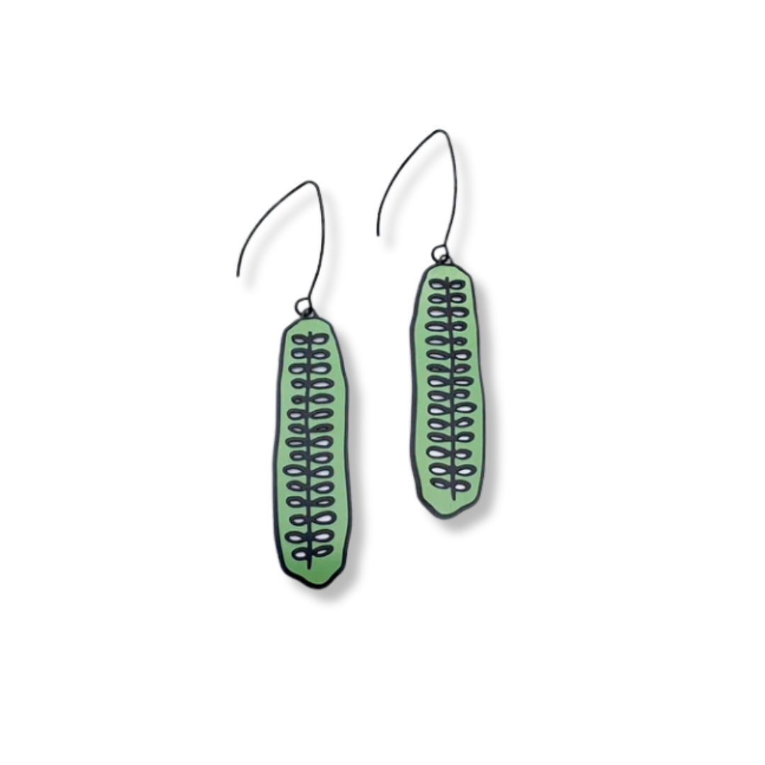 Denz Cucumber Slice Earrings