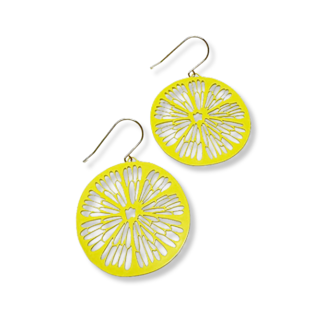 Denz Citrus Slice Earrings | Lemon