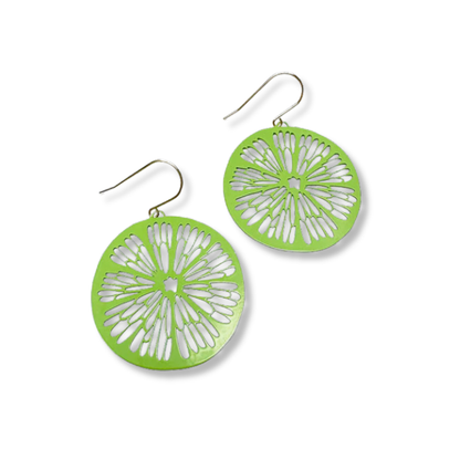 Denz Citrus Slice Earrings | Lime