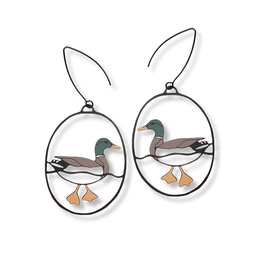 Denz Mallard Duck Earrings