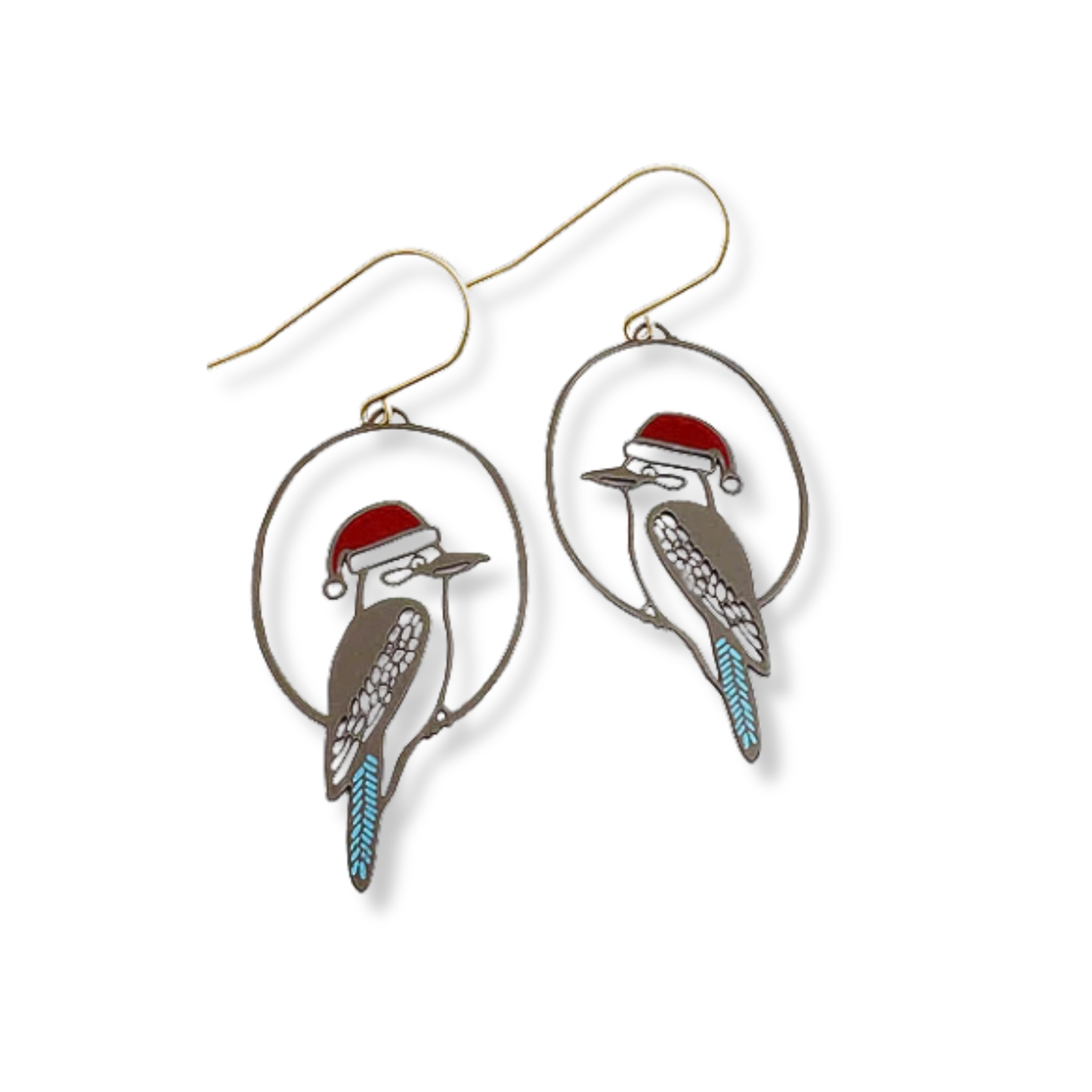 Denz Midi Christmas Kookaburra Earrings