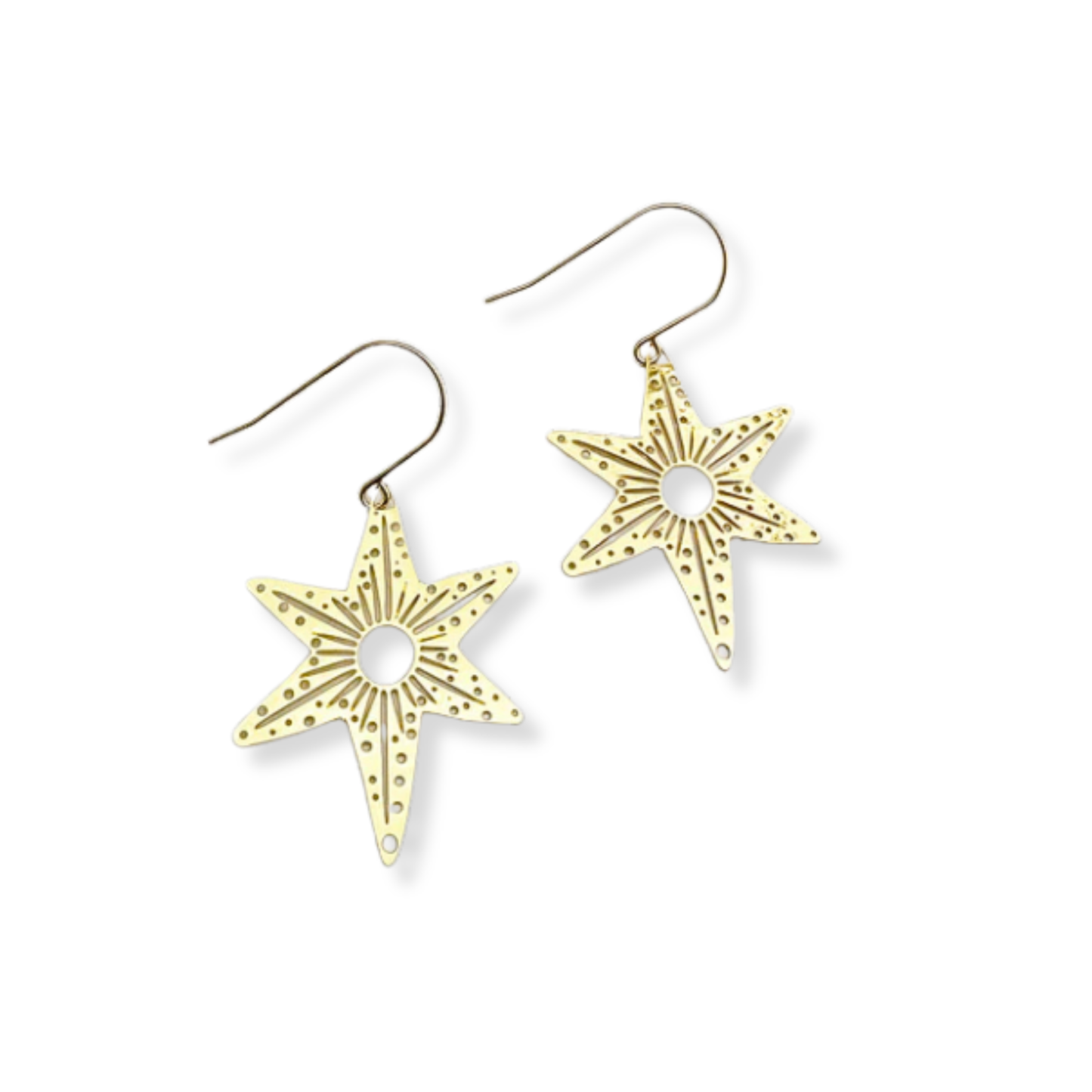 Midi Christmas Star Earrings | Gold