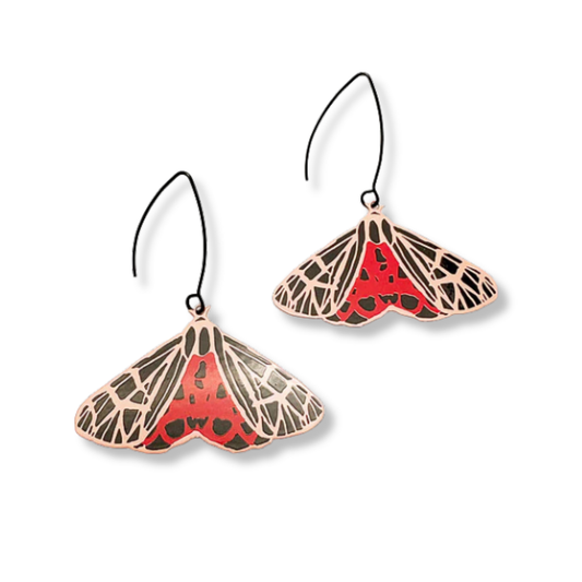 Denz Midi Moth Earrings | Ornate Tiger