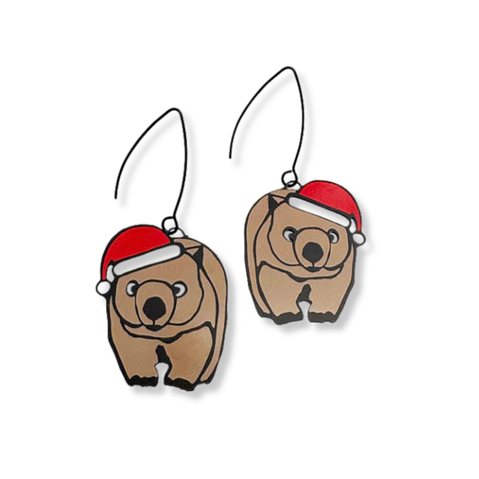 Denz Midi Christmas Wombat Earrings