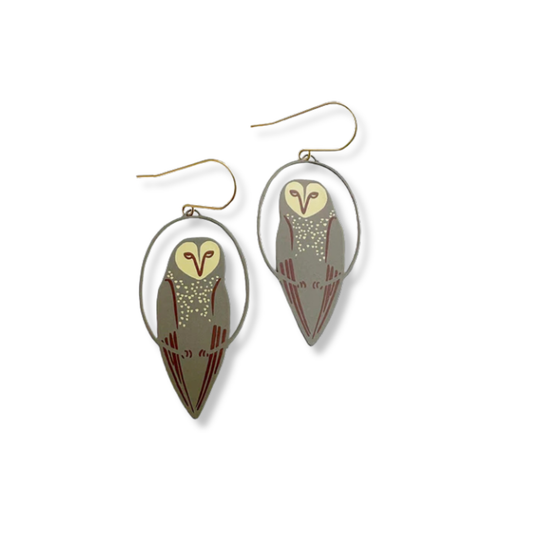Denz Midi Masked Owl Earrings