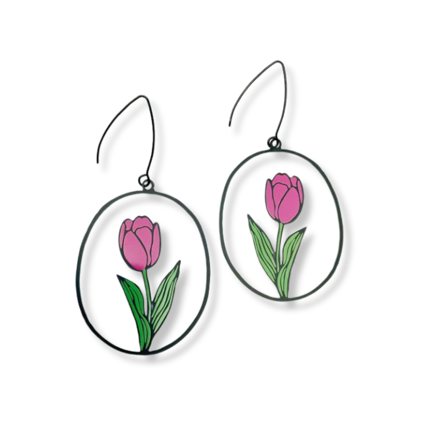 Denz Tulip Earrings | Pink