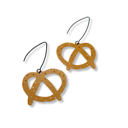 Denz Midi Pretzel Earrings | Brown