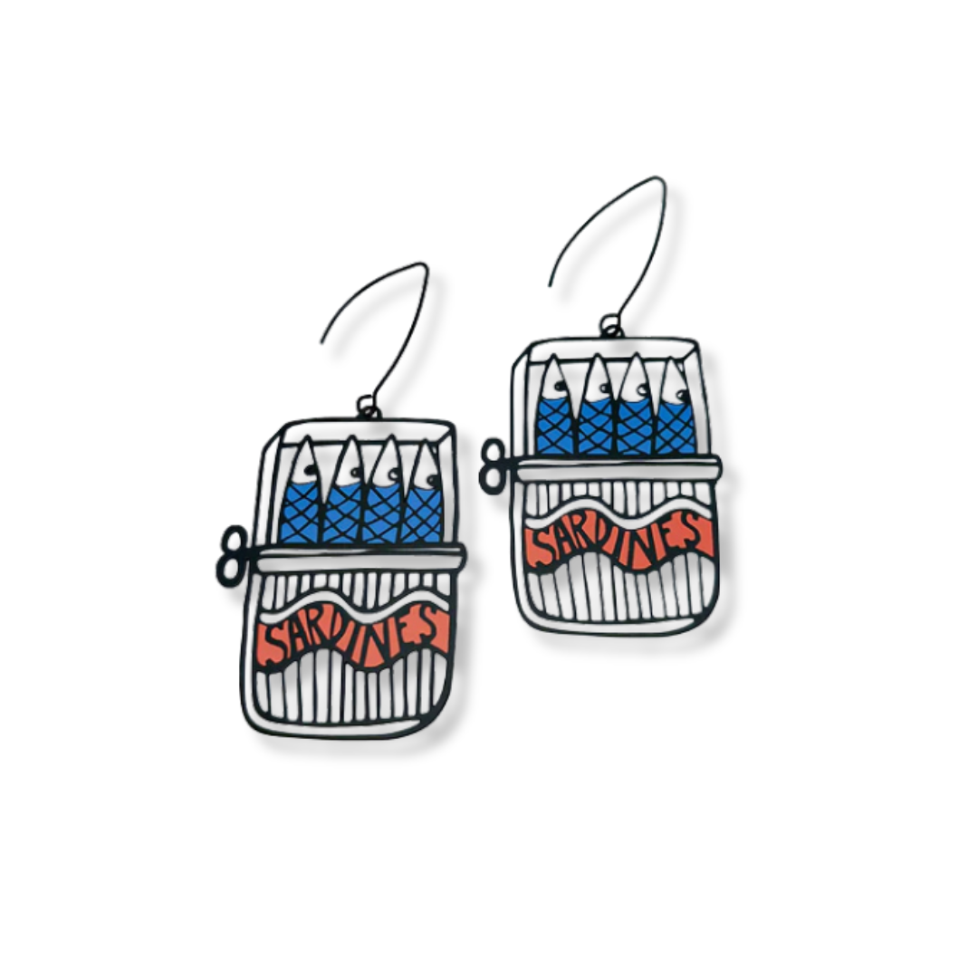 Denz Sardine Earrings | Blue & Orange