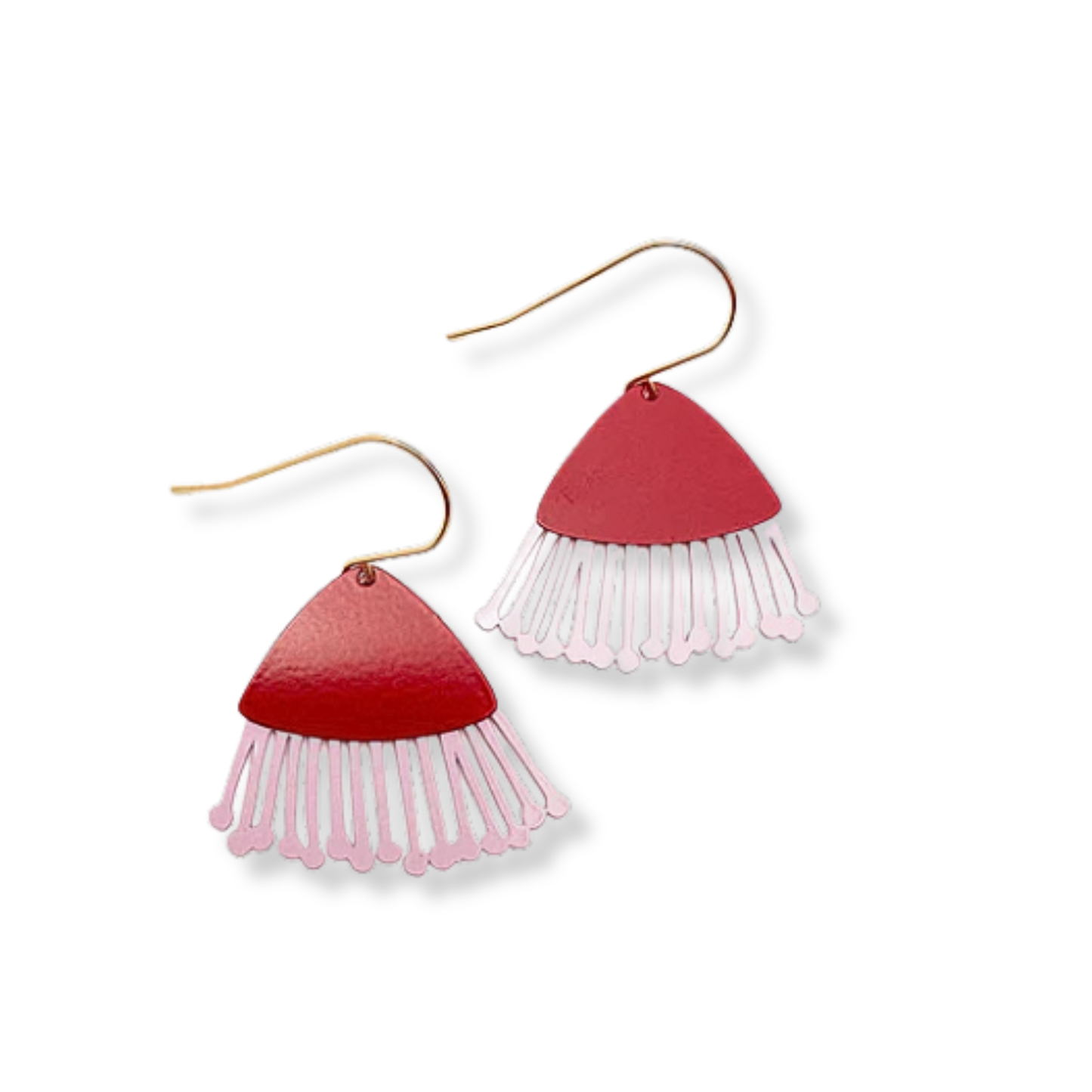 Denz Mini Gum Blossom Flower Earrings | Red & Pink